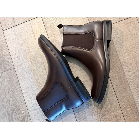 NEW Alfani Men\'s Brown Luka 2 Pull On Round Toe Casual Chelsea Boots Shoes Sz 9 main image 6
